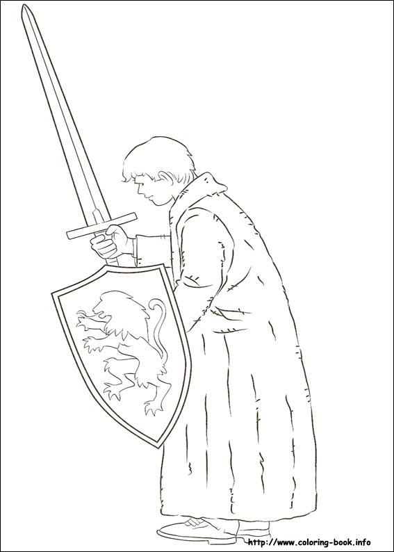 The chronicles of Narnia coloring picture